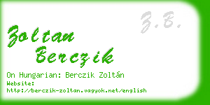 zoltan berczik business card